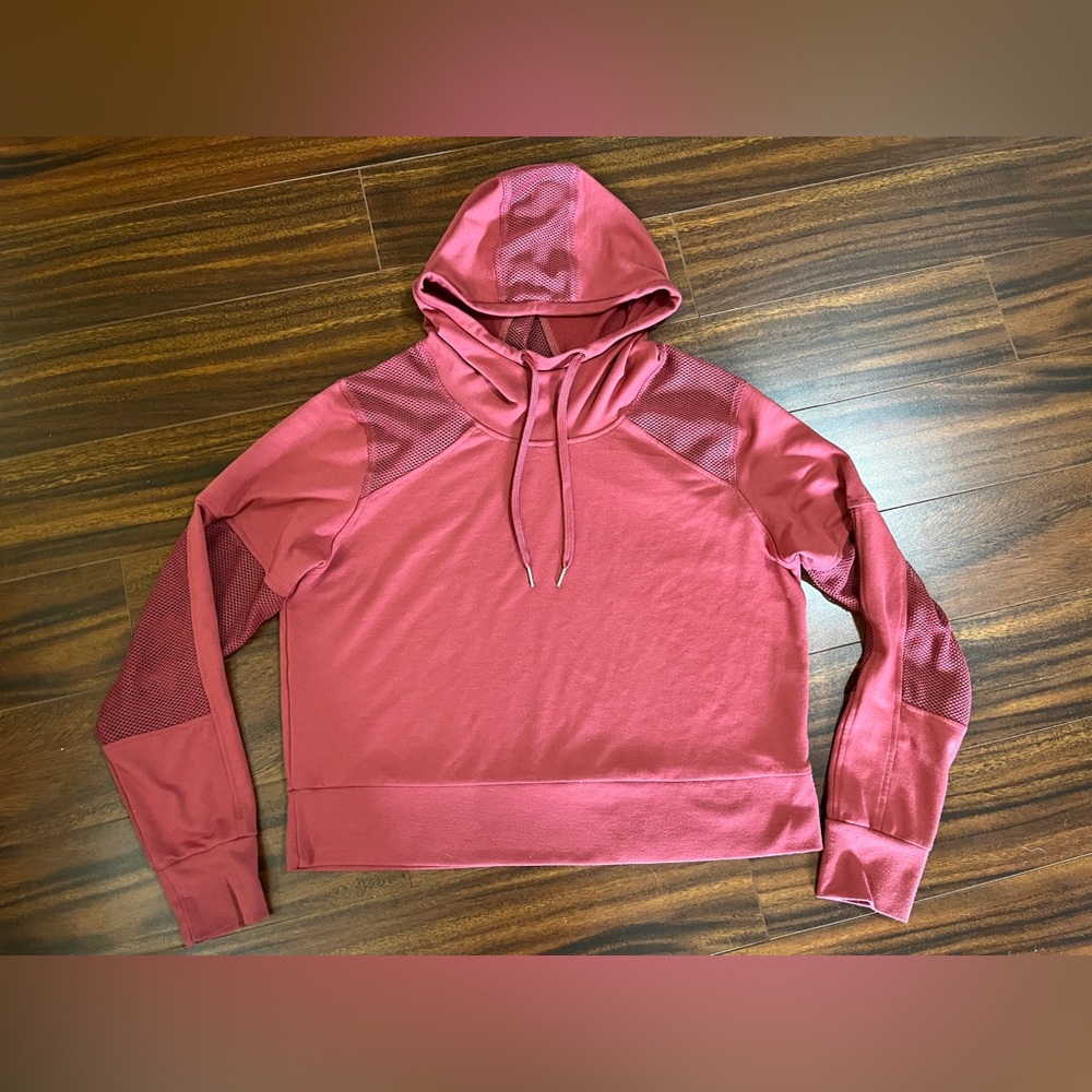 ACX Active women’s large lightweight hoodie, mesh detail, raspberry colour